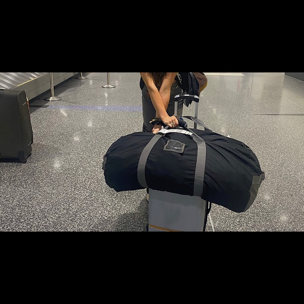Duffle of clothes